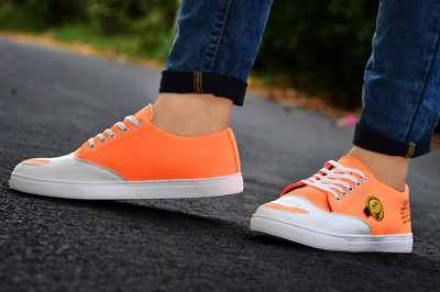 corsac Canvas Shoes For Men(Orange , 8)