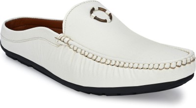 Bucik BCK8043 Lightweight Comfort Summer Trendy Premium Stylish Loafers For Men(White)