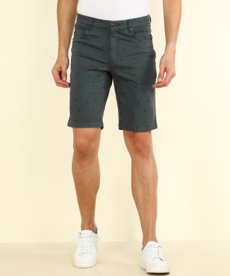 PARX Printed Men Grey Chino Shorts