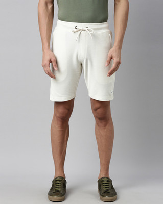 RARE RABBIT Solid Men White Bermuda Shorts
