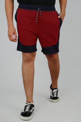 scrott fitness Solid Men Maroon, Blue Basic Shorts