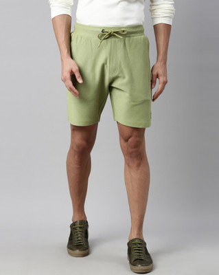 RARE RABBIT Solid Men Light Green Bermuda Shorts