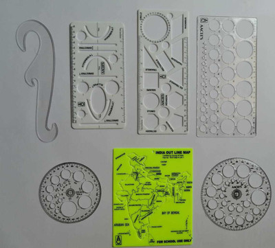 AISH PLASTIC INDIA MAP STENCIL, PRO 35 CIRCLE BIG WITH 25 CIRCLES,PRO CIRCLE SMALL WITH 16 CIRCLE, HYPERBOLA PARABOLA TEMPLATE, GEOMETRY TEMPLATE, FRENCH CURVE, CIRCLE MASTER DRAFTING SCALE RULER VERY USEFUL TO ARCHITECT, ENGINEERING STUDENTS, OFFICE EMPLOYEE (SET OF 7) AR013 ENGINEERING STRUCTURE U AISH PLASTIC INDIA MAP STENCIL, PRO 35 CIRCLE BIG WITH 25 CIRCLES,PRO CIRCLE SMALL WITH 16 CIRCLE, HYPERBOLA PARABOLA TEMPLATE, GEOMETRY TEMPLATE, FRENCH CURVE, CIRCLE MASTER DRAFTING SCALE RULER VERY USEFUL TO ARCHITECT, ENGINEERING STUDENTS, OFFICE EMPLOYEE (SET OF 7) AR013 ENGINEERING STRUCTURE U