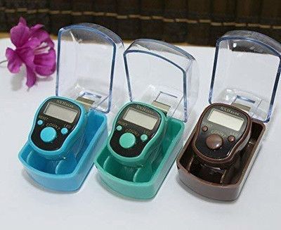 HBD SALES Digital Finger Rotating Prayer Beads with led light,Digital tally Counter Islamic Muslim Buddha Hindu mala Mantra jap [Multi Colour-3 Piece] Digital Tally Counter(Multicolor Pack of 3)