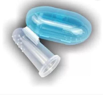 KOTLEY Silicone Finger Brush with Carry Case For Baby Ultra Soft Toothbrush(Pack of 2)