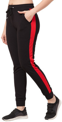 Bluecon Solid Women Black Track Pants