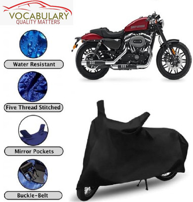 Vocabulary Waterproof Two Wheeler Cover for Harley Davidson(Roadster, Black)