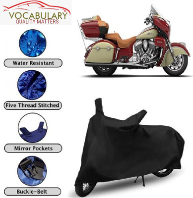 Vocabulary Waterproof Two Wheeler Cover for Indian(Roadmaster, Black)