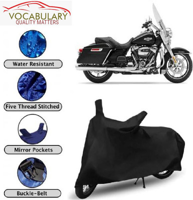 Vocabulary Waterproof Two Wheeler Cover for Harley Davidson(Road King, Black)