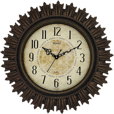 steven quartz llp Analog 45 cm X 45 cm Wall Clock(Multicolor, With Glass, Standard)