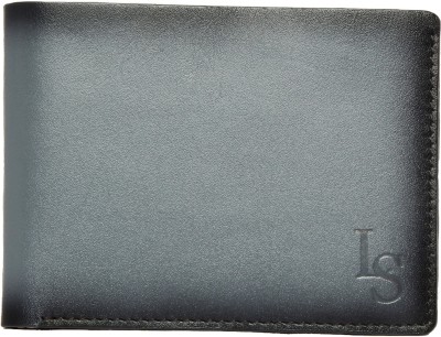 LOUIS STITCH Men Casual Grey Genuine Leather Wallet(6 Card Slots)