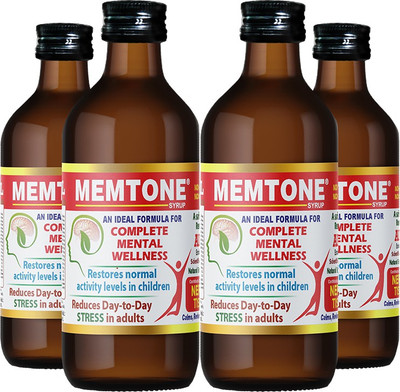 AIMIL Memtone Syrup Ayurvedic Medicine for Stress Relief and Memory Enhancement (Pack of 4)(Pack of 4, 800 ml)