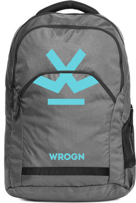 WROGN Pearson 2.0 Unisex backpack with Rain Cover 35 L Laptop Backpack(Grey, Blue)
