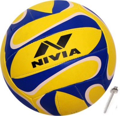 NIVIA Trainer Volleyball (H.S 18/P) With Niddle Volleyball - Size: 4(Pack of 1, Multicolor)