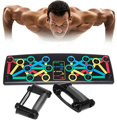 TRIMMO Push-up Bracket Board | Multipurpose Push up Board for Home Fitness Training Push-up Bar(Multicolor)
