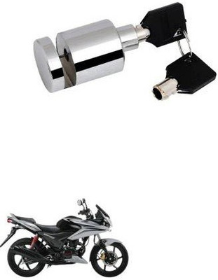 SRPHERE Heavy Disk-Lock-Round-Chrome-Bike 849 Disc Lock(Silver)