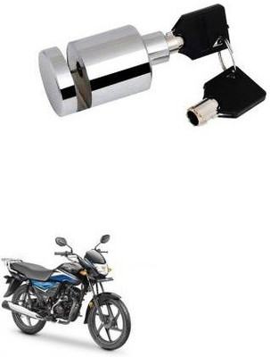 SRPHERE Heavy Disk-Lock-Round-Chrome-Bike 858 Disc Lock(Silver, Steel)