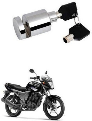SRPHERE Heavy Disk-Lock-Round-Chrome-Bike 965 Disc Lock(Silver)
