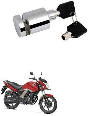 SRPHERE Heavy Disk-Lock-Round-Chrome-Bike 844 Disc Lock(Steel)