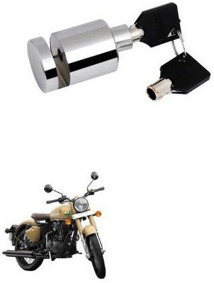 SRPHERE Heavy Disk-Lock-Round-Chrome-Bike 919 Disc Lock(Silver)