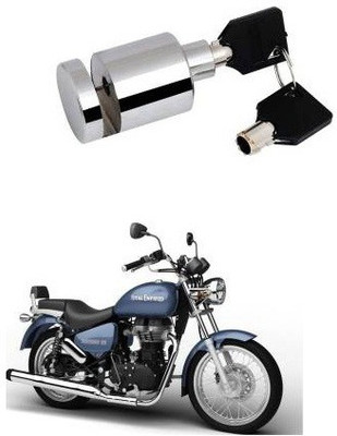 SRPHERE Heavy Disk-Lock-Round-Chrome-Bike 928 Disc Lock(Silver)