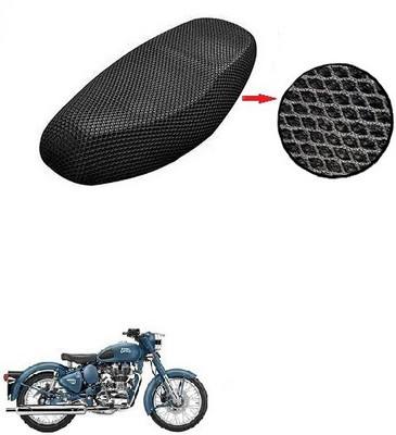 Zirxa BLSM-MESH-CVR-A29 Single Bike Seat Cover For Royal Enfield Classic