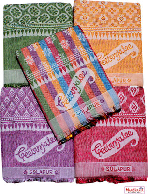 Solance Geometric Single Top Sheet for  AC Room(Poly Cotton, Multicolor)
