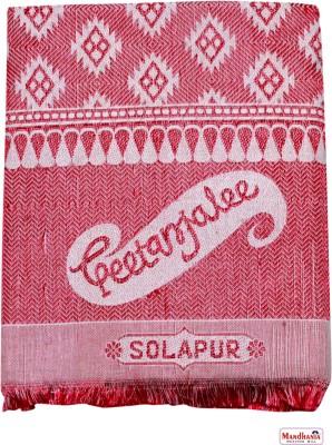 Solance Geometric Single Top Sheet for  AC Room(Poly Cotton, Pink)
