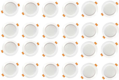 MNLight 10 W Basic Round Plug & Play LED Bulb(White, Pack of 24)