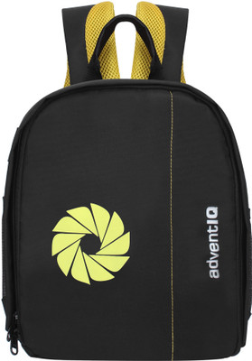 AdventIQ DSLR/SLR Camera Lens Shoulder Printed Backpack-(BNP 0197P-Camera Shutter)-Yellow Clr  Camera Bag(Black with Yellow Print)