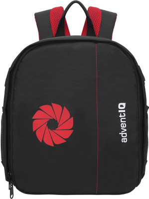 AdventIQ DSLR/SLR Camera Lens Shoulder Printed Backpack-(BNP 0197P-Camera Shutter)-Red Clr  Camera Bag(Black with Red Print)
