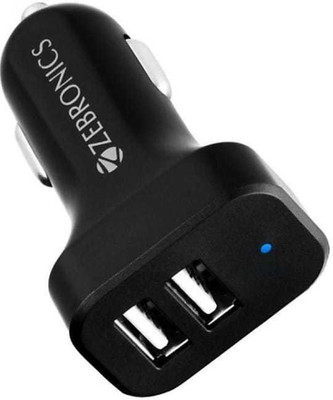 ZEBRONICS 10.5 W Turbo Car Charger(Black)