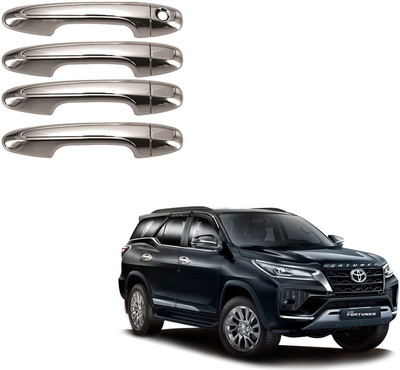 Uniqon (Set Of 4 Pcs) Stylish Car Door Catch Handle Cover Chrome Finishing Suitable For New Model Toyota Fortuner Cars Car Grab Handle Cover