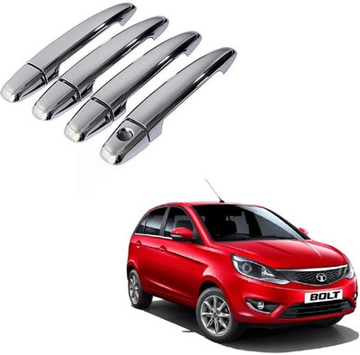 Adhvik (Set Of 4 Pcs) Stylish Car Door Catch Handle Cover Chrome Finishing Suitable For Tata Bolt Cars Car Grab Handle Cover