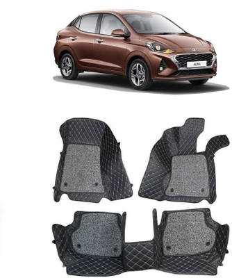 arneja trading company Leatherite 7D Mat For  Hyundai Aura(Black)