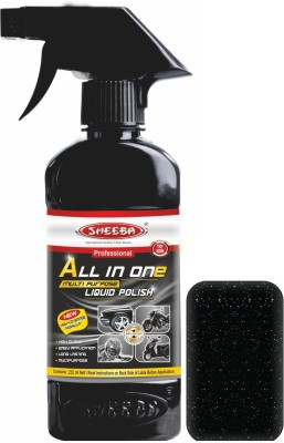 sheeba Liquid Car Polish for Leather, Tyres, Metal Parts, Headlight, Exterior, Dashboard(250 ml)