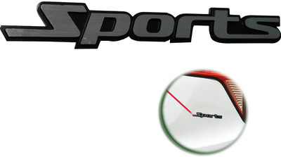 Znee Smart Emblem for Car(Black, Grey)