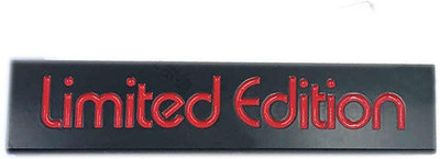 Znee Smart Emblem for Car(Black, Red)