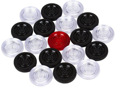 YMD Plastic Carrom Striker(Black, White)