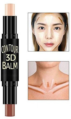 LILLYAMOR Best professional high quality concealer & bronzer highlighter & contour stick Concealer(BROWN, IVORY, 3.6 g)