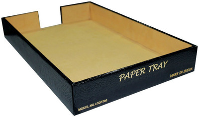 blue power 0 Compartments Resin Office Paper Tray(Crocodile Black)