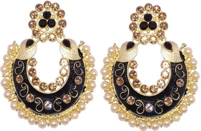 LX Fashion Fancy Party Wear Earrings Pearl Alloy Chandbali Earring