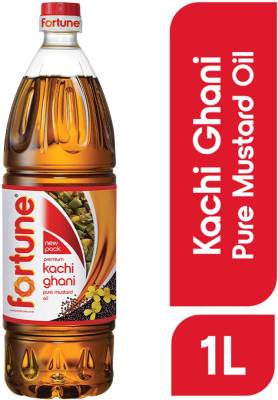 Fortune Kachi Ghani Mustard Oil Plastic Bottle  (1 L)