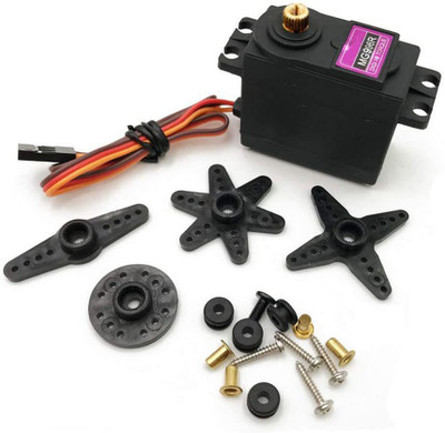 Electrobot 360° Angle MG996R Servo Motor Metal Gear High-Torque Servo Motor for Smart Car Robot Boat RC Helicopter Mechanical arm Electronic Components Electronic Hobby Kit