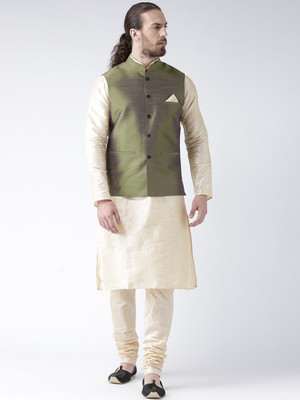 DEYANN Men Kurta Pyjama Ethnic Jacket Set