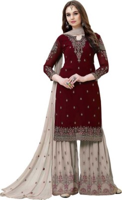 IYALAFAB Georgette Embroidered Kurta & Palazzo Material