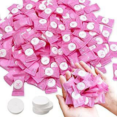 RENUMAX Cotton Compressed Towel with Disposable Multipurpose Facial Wipe/Magic Tablet Coin Tissue , Personal Care Facial Towel Non-woven Compressed Magic Coin Tissue[50 PCS](50 Tissues)