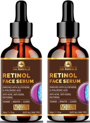 Jai Ambala Face Serum Gives you Healthy Glow, Reduces Acne & Acne Scars (Age Lock Skin with Hyaluronic Acid & Vitamin-E)-30.ml -Pack of 2 Bottle-(60)