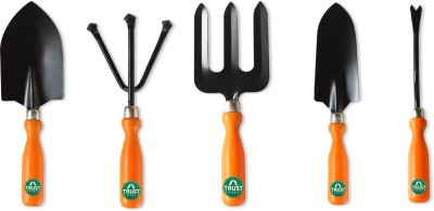 TrustBasket Set of 5 Heavy Duty all Purpose Garden Tool Kit Garden Tool Kit(5 Tools)