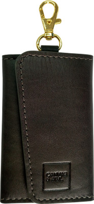 CANVAS & AWL Leather Key Pouch With Belt Hook Cum Card Holder Key Chain